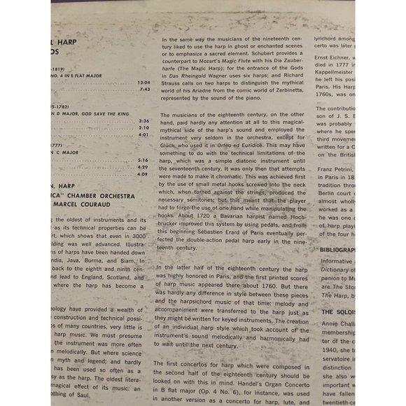 Vintage Classical Vinyl Anne Chalan Harp Concertos From Bach, Petrini, Eichner - Picture 8 of 10
